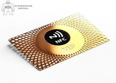 Tarjeta elegante del metal RFID de Nfc, acero inoxidable de la seguridad del microprocesador de Rfid de la tarjeta de crédito del negocio