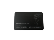 Nombre de impresión de encargo de Matte Black Metal Business Cards 1m m de la calidad de miembro de la lealtad