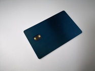El metal de NFC del contacto pagó por adelantado el azul elegante de la tarjeta de la cartera del RFID cepillado