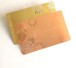 Regalo creativo popular grabado en relieve metálico cepillado del negocio de las tarjetas de visita del oro