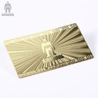 Opción metálica personal de cobre amarillo innovadora del modelo de las tarjetas de visita del oro diversa