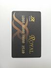Las tarjetas de visita heladas del PVC con la hoja de oro caliente del sello del código de barras graban en relieve número
