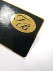 oro de lujo modificado para requisitos particulares tarjetas de presentación del negocio del metal de los SS del grueso de 0.3m m plateado