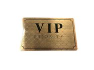 Tarjeta cepillada cobre antiguo de lujo del metal del acceso de la prioridad del VIP del final