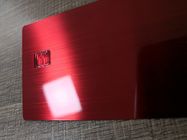 Tarjeta de banco cepillada roja 0.8m m llana brillante del metal pequeño Chip For Supermarket