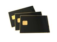 Impresión negra del carnet de socio del metal del oro brillante con el microprocesador