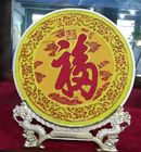 Placas coloridas de la ronda del metal del Cloisonne de lujo chino de encargo