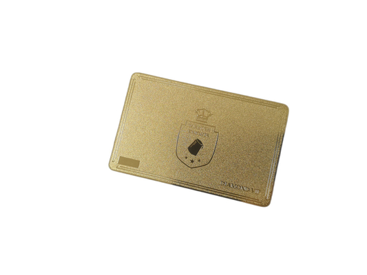 el oro del metal del panel de firma del QR Code de la tarjeta del VIP de la calidad de miembro de 0.8m m heló