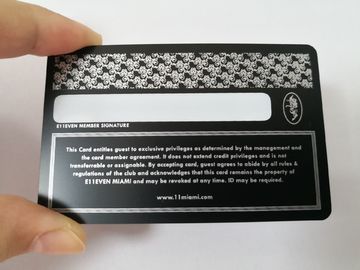 fibra de carbono negra mate de lujo de las tarjetas de visita del metal de 0.5m m modelada