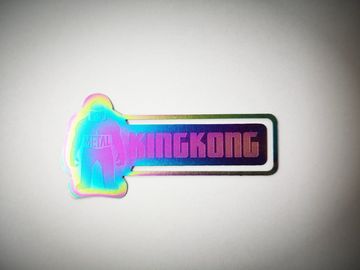 El metal grabado aduana coloreado arco iris marca una dirección de la Internet el acero inoxidable KINGKONG