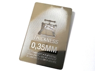 De plata de oro grabada corte de encargo del laser de las tarjetas de visita del metal cepillada