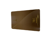Tarjeta metálica de NFC de la llave de la puerta de Ving Cards Hot Stamp Gold RFID del hotel