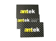 impresión de la serigrafía de la fibra de carbono CR80 de 0.5m m Matt Black Metal Business Cards