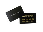Matt Black Metal Business Cards de cobre amarillo de acero con el laser graba a Logo Name