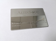 Superficie personalizada grabada logotipo modificado para requisitos particulares del espejo de las tarjetas de visita del metal