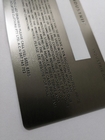Número de nombre de láser de tarjeta de membresía de metal plateado clásico personalizado