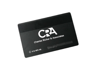 CR80 Tarjetas de visita de metal negro mate Logotipo de impresión en color de terciopelo