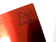Tarjeta de crédito cepillada roja de acero con la firma de la raya magnética de Hico