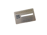 La plata del metal de la tarjeta del VIP de la calidad de miembro del panel de firma del QR Code heló