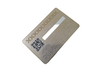 La plata del metal de la tarjeta del VIP de la calidad de miembro del panel de firma del QR Code heló