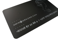 Nombre de impresión de encargo de Matte Black Metal Business Cards 1m m de la calidad de miembro de la lealtad