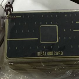 Tarjeta elegante del metal RFID de Nfc, acero inoxidable de la seguridad del microprocesador de Rfid de la tarjeta de crédito del negocio