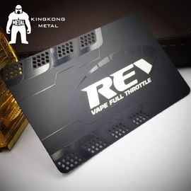 Tarjetas de visita negras mates del metal del Vip de la élite de la hoja, tarjetas de visita negras personalizadas del oro blanco