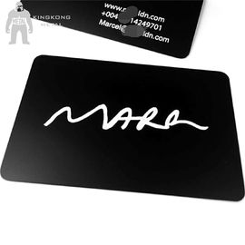 Tarjetas de visita negras mates del metal del Vip de la élite de la hoja, tarjetas de visita negras personalizadas del oro blanco