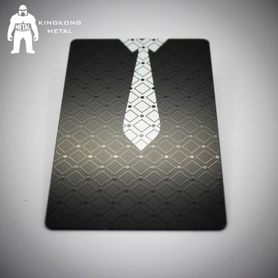 Tarjetas de visita negras mates del metal del Vip de la élite de la hoja, tarjetas de visita negras personalizadas del oro blanco