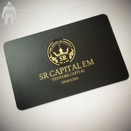 Tarjetas de visita negras mates del metal del Vip de la élite de la hoja, tarjetas de visita negras personalizadas del oro blanco