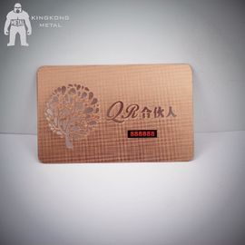Carnet de socio personalizado modificado para requisitos particulares de alta calidad del metal con número