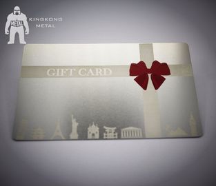 Tarjeta de crédito elegante de encargo promocional al por mayor de la plata del metal