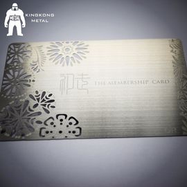 Tarjeta de crédito elegante de encargo promocional al por mayor de la plata del metal