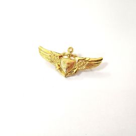 La etiqueta redonda del metal platea el oro/la insignia color plata del Pin que platean diseño libre