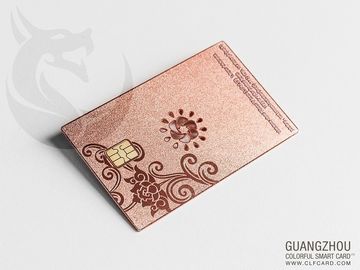 Tarjetas de visita del metal del oro del Vip Rose Advertisementing plateado de oro grabado aduana