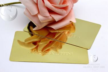 Tarjetas de visita del metal del oro del Vip Rose Advertisementing plateado de oro grabado aduana