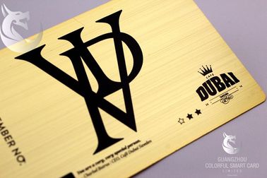 Tarjetas de visita del metal del oro del Vip Rose Advertisementing plateado de oro grabado aduana