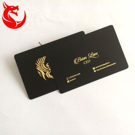 Fondo mate de las tarjetas de visita del negro y del oro del acero inoxidable diverso cubierto