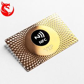 Sellado caliente arriba brillante de lectura/grabación de la tarjeta de la cartera del metal del oro o raya magnética
