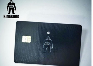 Tarjeta del metal RFID del acero inoxidable, carné de identidad de la radiofrecuencia con la galjanoplastia del microprocesador del contacto acabada
