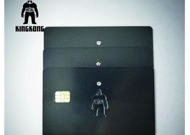 Tarjeta de acero del metal RFID del embutido del diamante con el logotipo modificado para requisitos particulares microprocesador del contacto