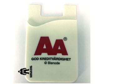 titular de la tarjeta de crédito del silicón de 86 * de 55m m para el teléfono celular, portatarjetas elegante del silicón de la cartera