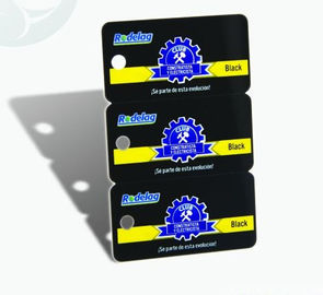 Grueso cuadrado único de las tarjetas de visita del PVC del plástico 3 in-1 0.3mm-1.0m m