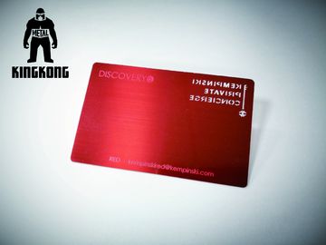 Grueso de acero anodizado colorido de las tarjetas de visita del VIP del metal de la sublimación 304 0,7/0.8m m