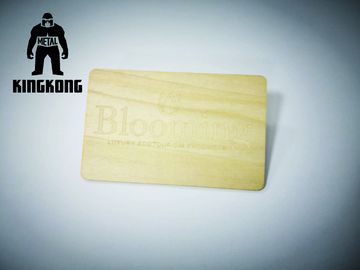 Tarjetas de madera del chip CI RFID de  1K con la impresión de la serigrafía del grabado