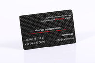 Tarjetas de visita resistentes del PVC del negro del rasguño, tarjetas del miembro de la fibra de carbono de 85x54x0.5m m