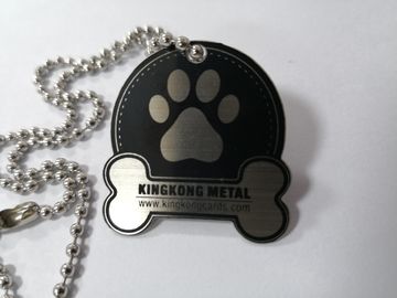 Placas de identificación de encargo del logotipo del diseño del metal del acero inoxidable del animal doméstico de las etiquetas de encargo al por mayor de la identificación
