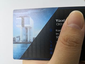 Tarjeta negra mate modificada para requisitos particulares del miembro del negocio del metal del acero inoxidable con el logotipo pintado color