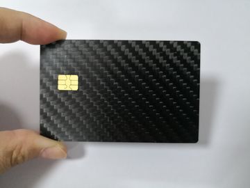 tarjeta de la fibra de carbono de 85x54x0.8m m con el pequeño microprocesador del contacto SLE4442