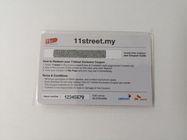 tarjeta de rascar del papel de arte 350gsm con número al azar del PIN de la cubierta de la cebra impresa